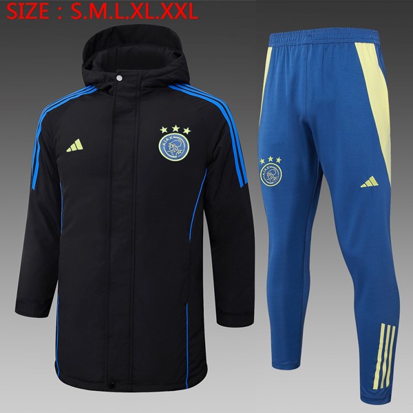 Abrigo Ajax Conjunto Completo 2024-25 Negro